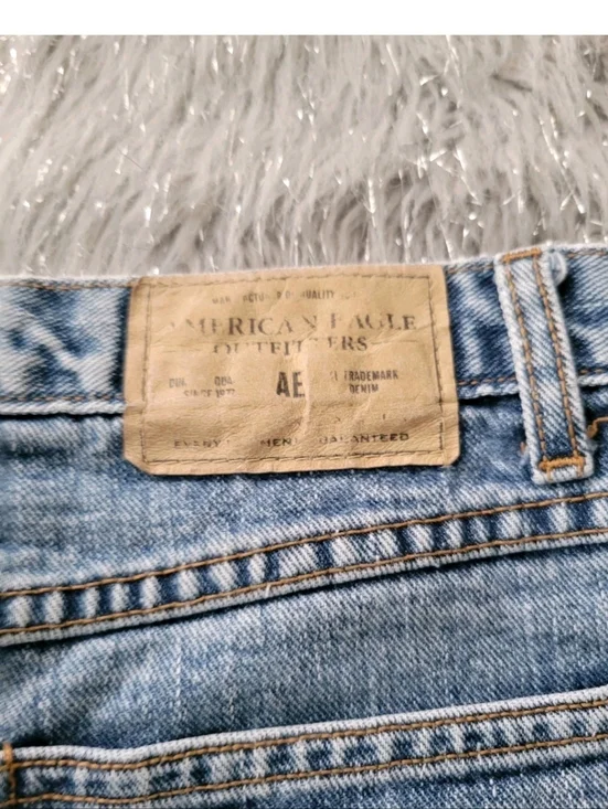Vintage American Eagle Festival Cottagecore Blue Jeans Boho 90s Y2k Hippie 2 - Picture 8 of 12